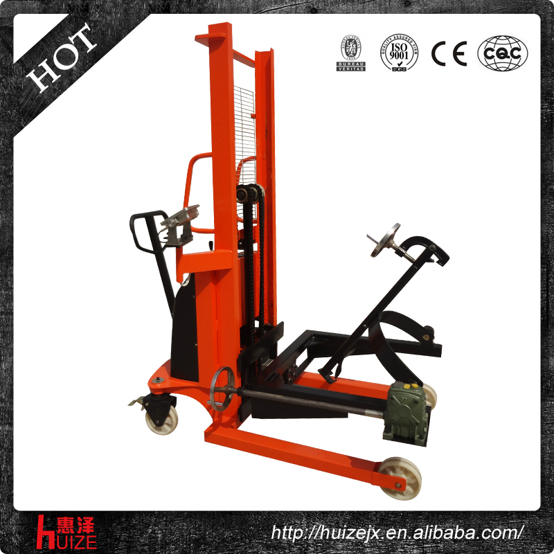 半電動(dòng)稱重油桶車（夾鐵桶，手搖翻轉(zhuǎn)倒料）
