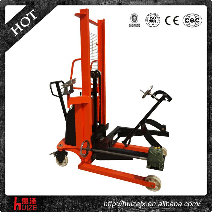 半電動(dòng)稱重油桶車（夾鐵桶，手搖翻轉(zhuǎn)倒料）2